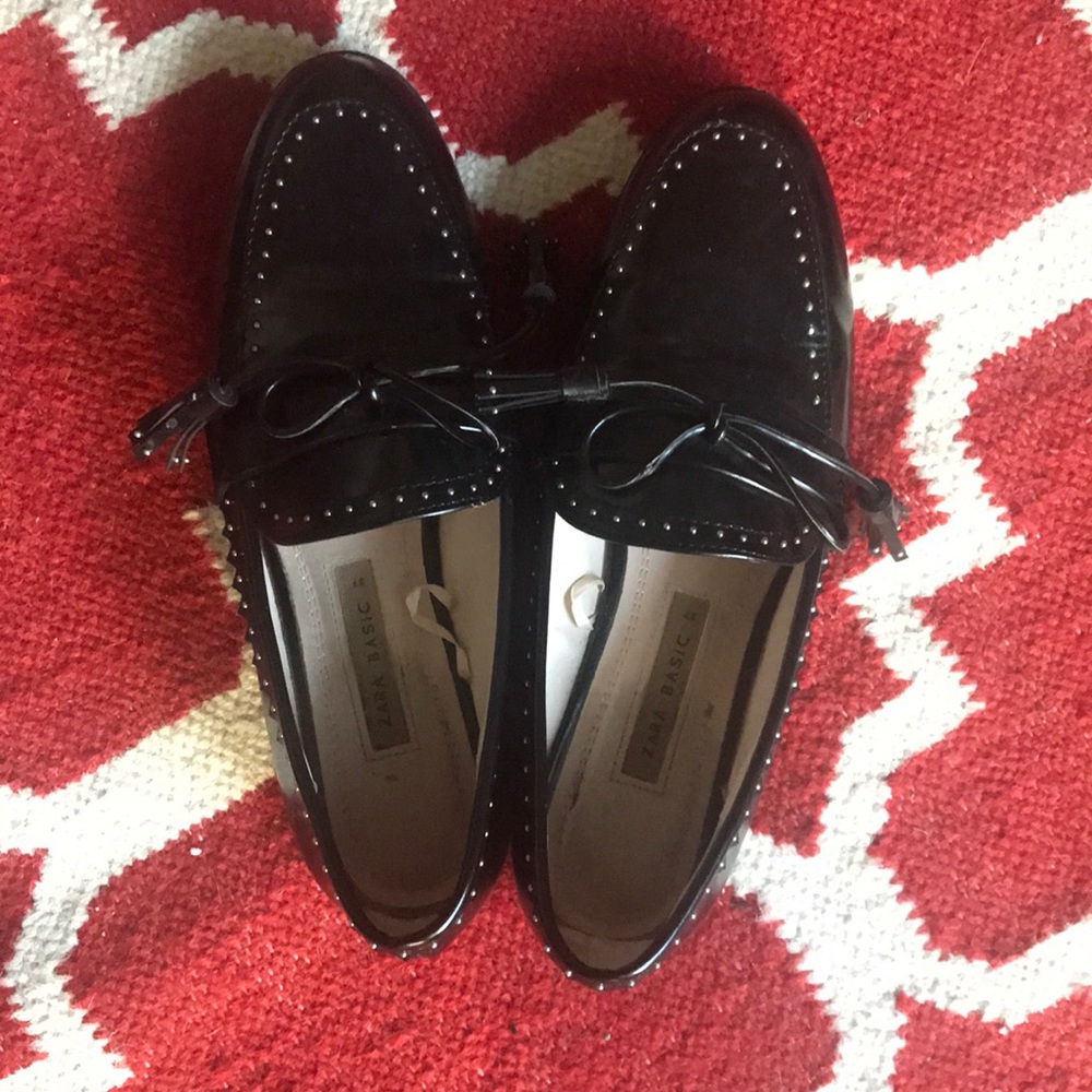 Zara Basics Studded Loafers